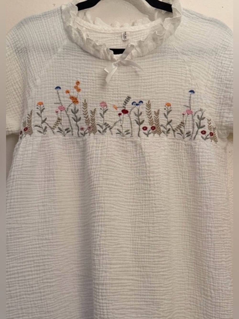 Mon Monde Haute Couture size S White Textured Women’s Babydoll Dress - Picture 3 of 3